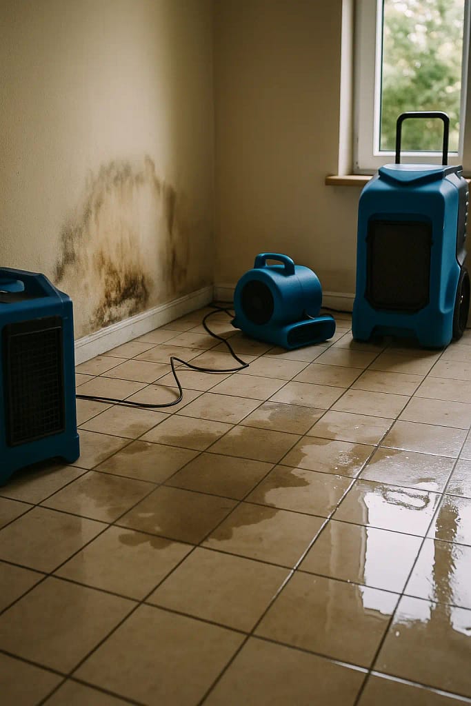 Wasserschadensanierung Wiesbaden: Fachgerechte Bautrocknung in einem Wohngebäude in Wiesbaden-Biebrich